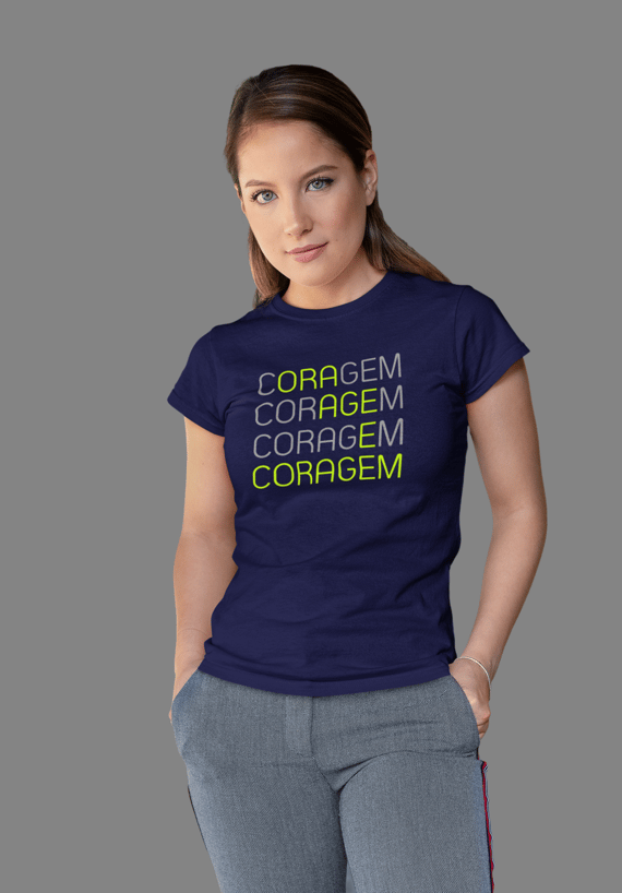 T-shirt Quality Coragem mulher