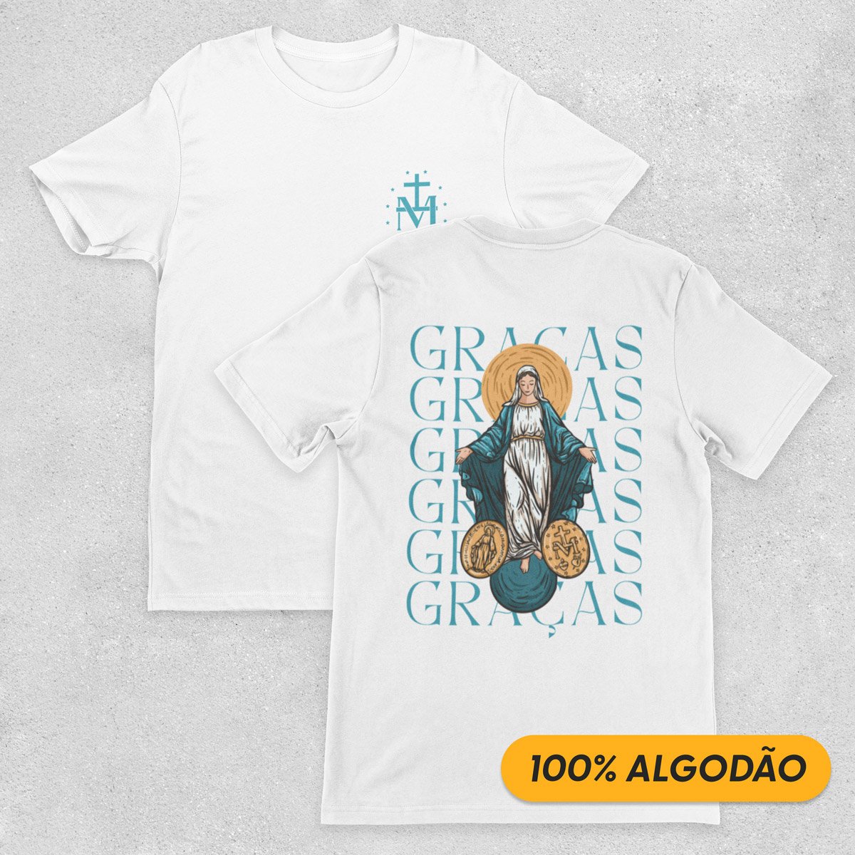 Nome do produto: Nossa Senhora das Graças - Camiseta Pima