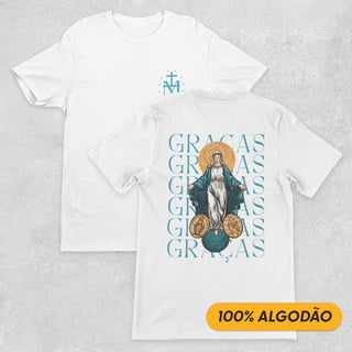 Nome do produto Nossa Senhora das Graças - Camiseta Pima
