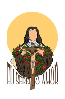 Nome do produto Eu Serei o Amor - Quadro Santa Terezinha
