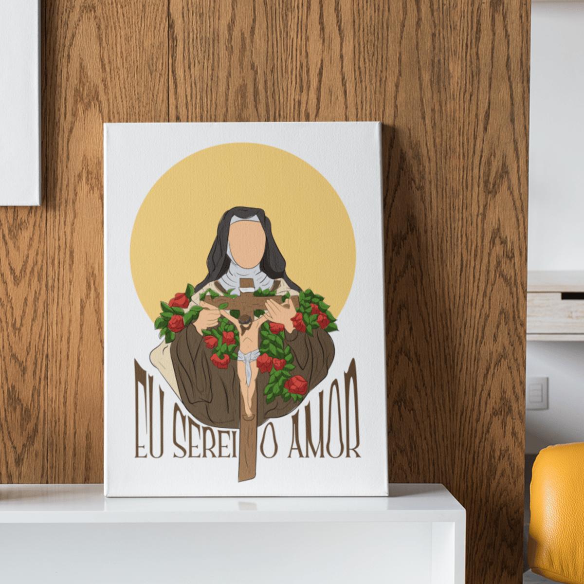 Nome do produto: Eu Serei o Amor - Quadro Santa Terezinha