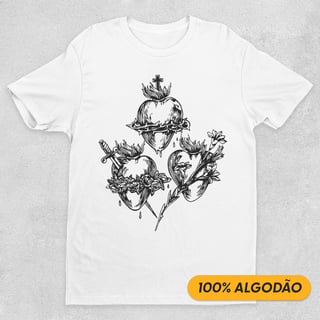 Nome do produto Os Sagrados Corações - Camiseta