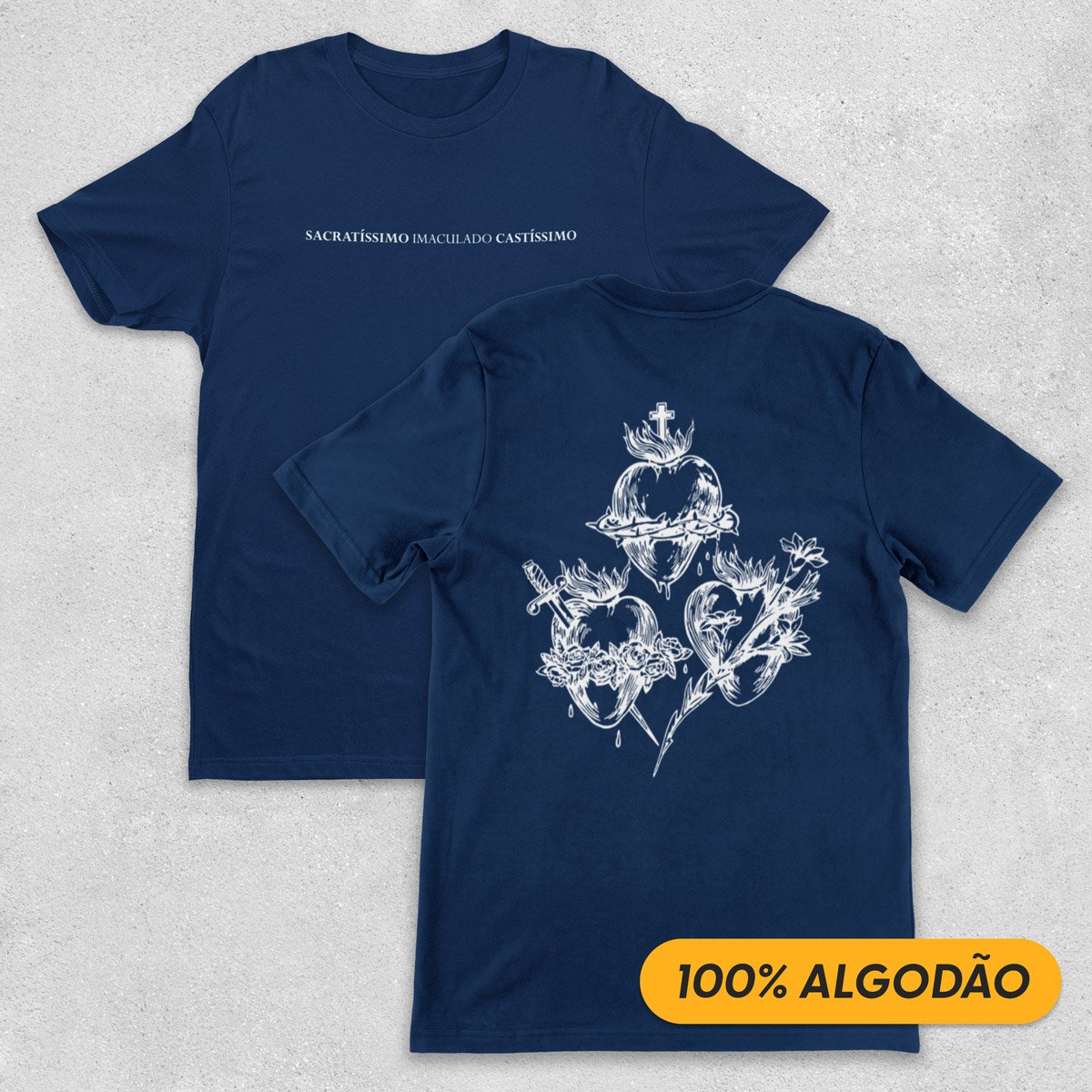 Nome do produto: Sacratíssimo, Imaculado, Castíssimo - Camiseta Prime