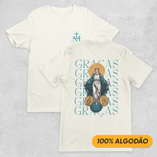 Nome do produto Nossa Senhora das Graças - Camiseta Pima