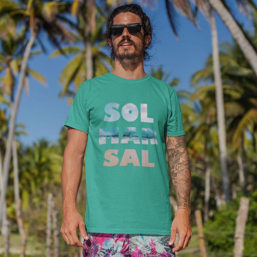 Camiseta Sol, Mar, Sal Estonada