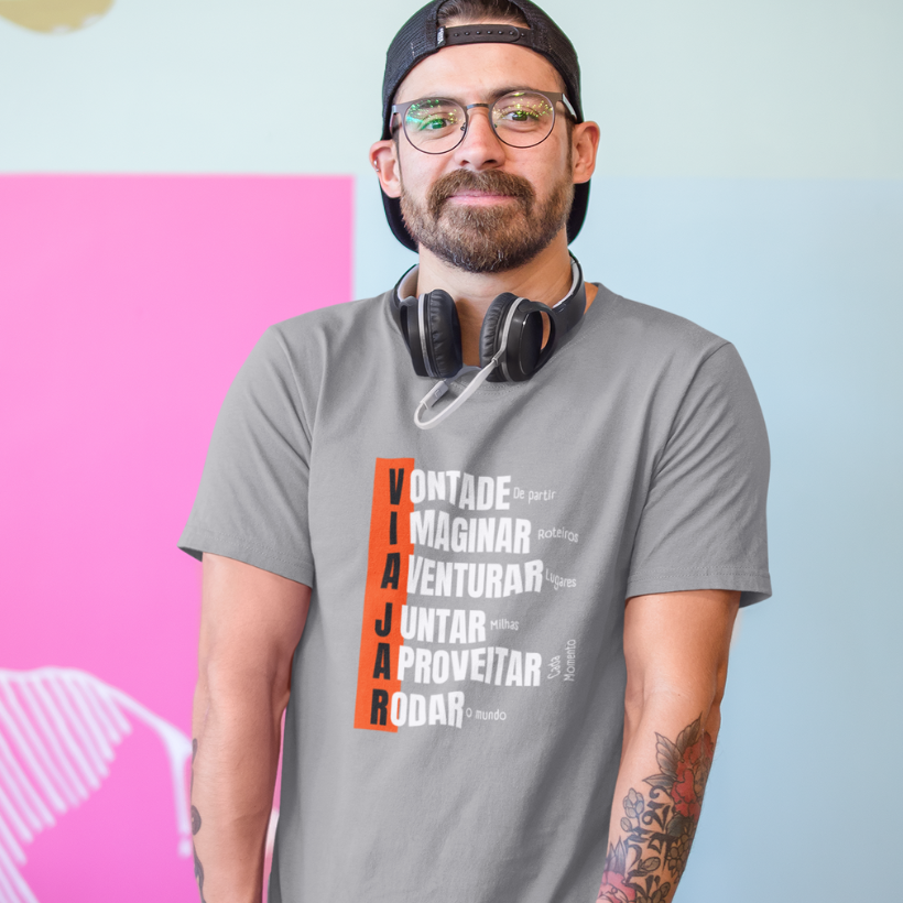 Camiseta Vontade Viajar Estonada