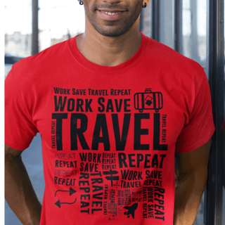Camiseta Work, Travel & Repeat Prime