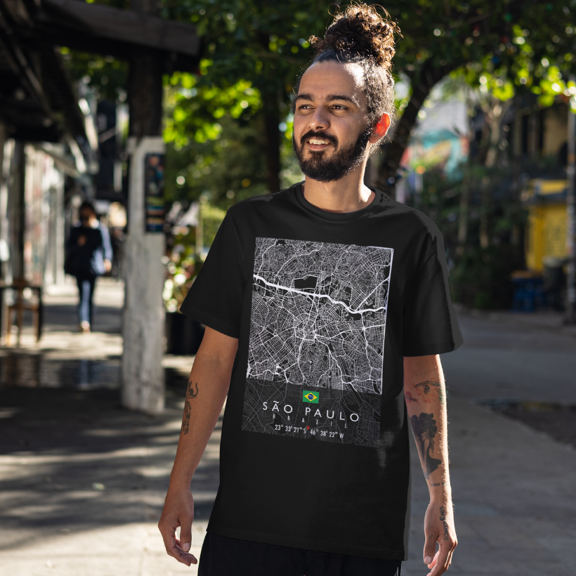 Camiseta Mapa de São Paulo Quality