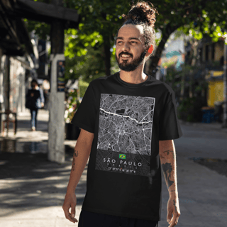 Camiseta Mapa de São Paulo Quality