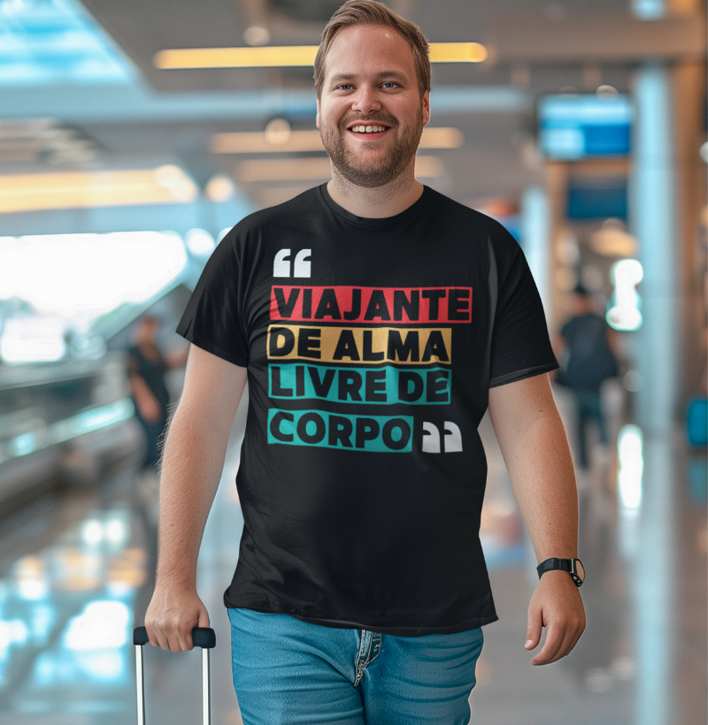 Camiseta Viajante de Alma, Livre de Corpo Prime