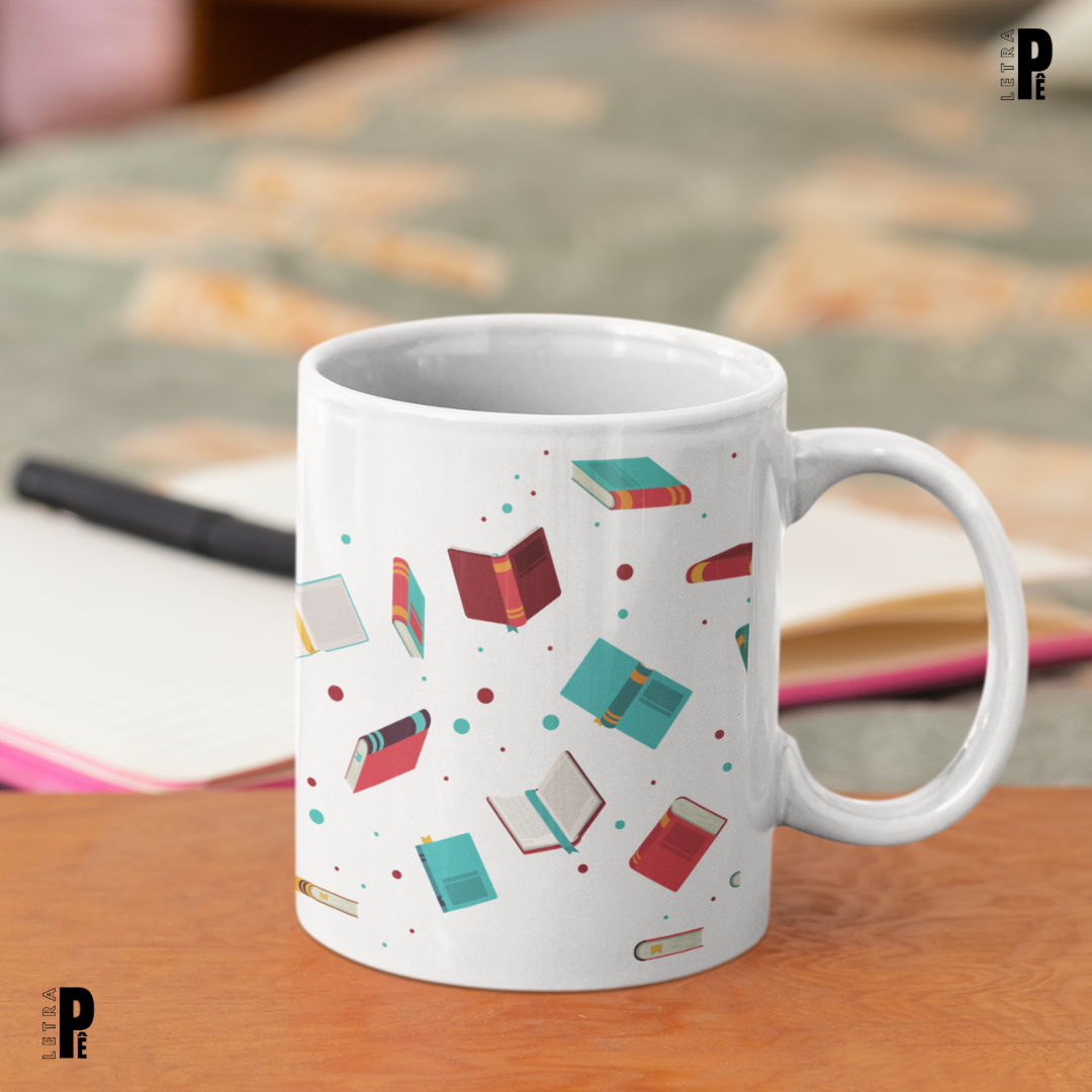Nome do produto: Caneca | Livros soltos no pensamento