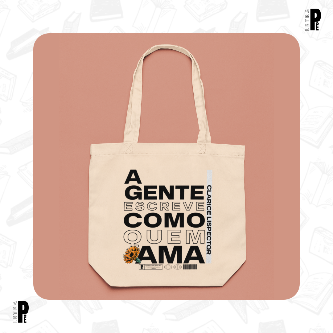 Nome do produto: Ecobag | Como quem ama - Clarice Lispector