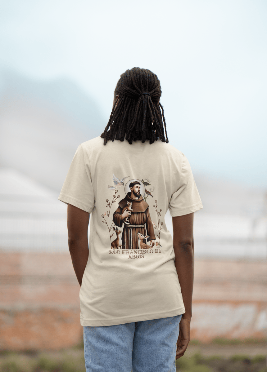 Nome do produto: Camiseta São Francisco de Assis