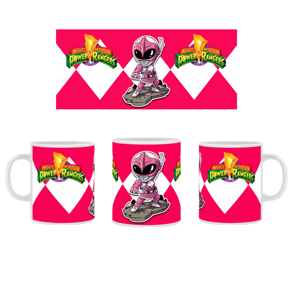 Caneca Power Rangers Rosa