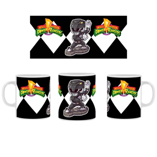 Caneca Power Rangers preto