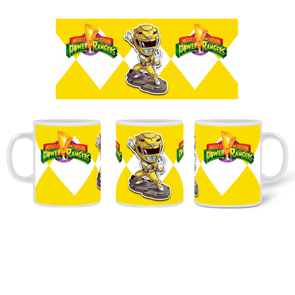 Caneca Power Rangers Amarelo