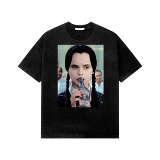 Camiseta Oversized - Wednesday Addams