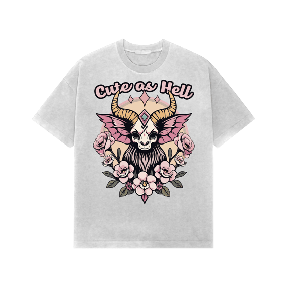 Camiseta Oversized - Cute As Hell