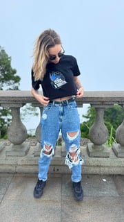 Nome do produto Cropped Feminina - Lobão