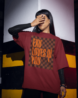 Nome do produto Camiseta Oversized - Exu Loves You Fine