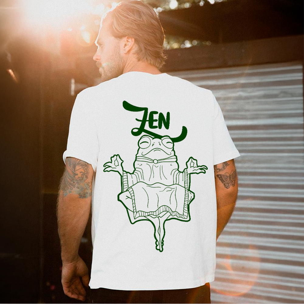 Nome do produto: Camiseta Zen Frog Branca 