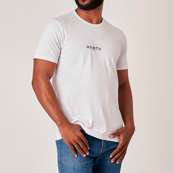 Camiseta básica HONTO CLASSIC branca