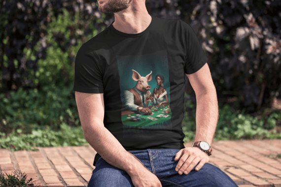 T-shirt Prime linha - Mestre Porco jogador Dente de ouro