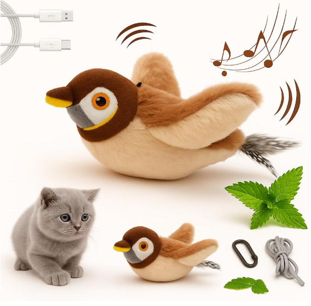Nome do produto: A Brinquedo Passarinho Para Gatos