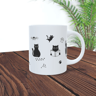 Nome do produto Caneca Eu Amo Gatos e Café