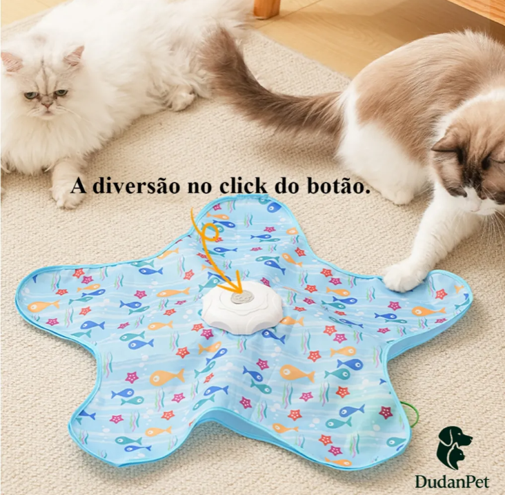 Brinquedo Interativo Gato Movimento Mouse Penas