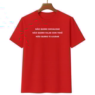 Nome do produto Camiseta Não Fala Comigo