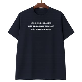 Nome do produto Camiseta Não Fala Comigo - Plus Size