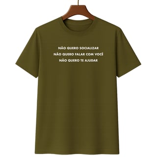 Nome do produto Camiseta Não Fala Comigo