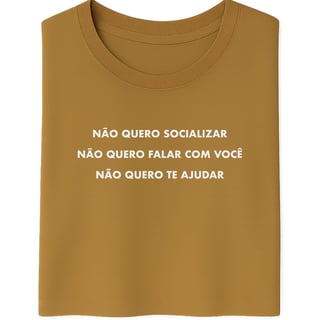 Nome do produto Camiseta Não Fala Comigo