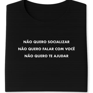 Nome do produto Camiseta Não Fala Comigo - Plus Size