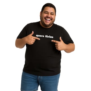 Camiseta Quero Férias - Plus Size