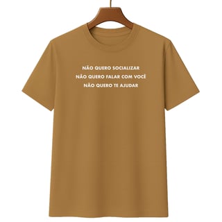 Nome do produto Camiseta Não Fala Comigo