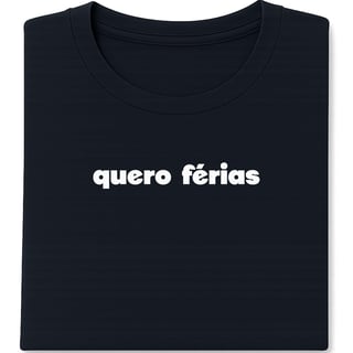 Nome do produto Camiseta Quero Férias - Plus Size