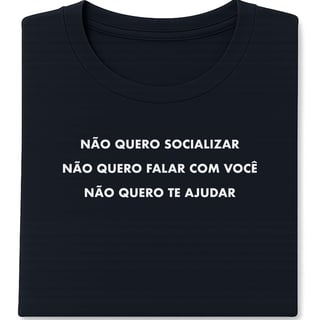 Nome do produto Camiseta Não Fala Comigo - Plus Size