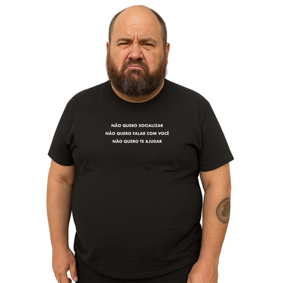 Camiseta Não Fala Comigo - Plus Size