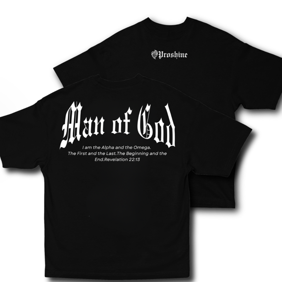 Camiseta Oversized Man Of God Frente Costas