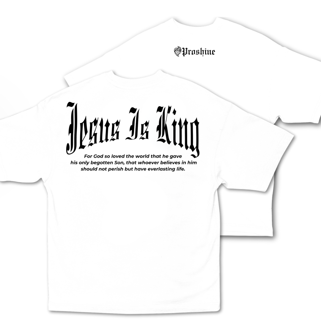 Nome do produto: Camiseta Proshine Jesus Is King Frente Costas