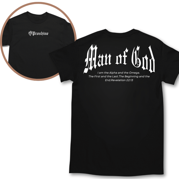 Camiseta Proshine Man Of God Frente Costas