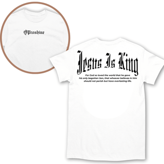 Camiseta Proshine Jesus Is KIng Frente Costas