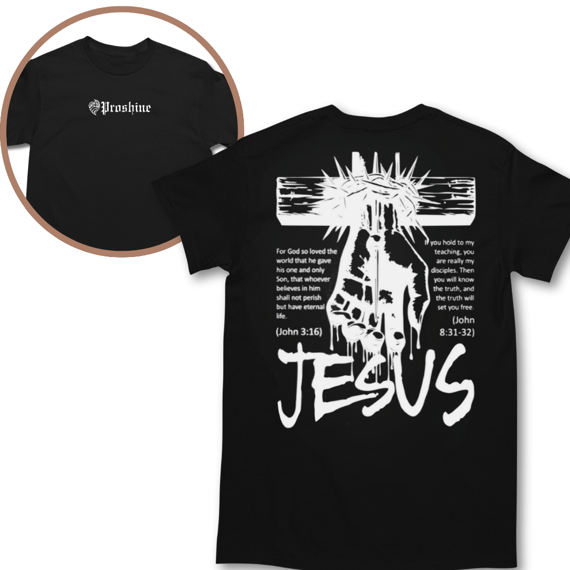 Camiseta Proshine Jesus Frente Costas