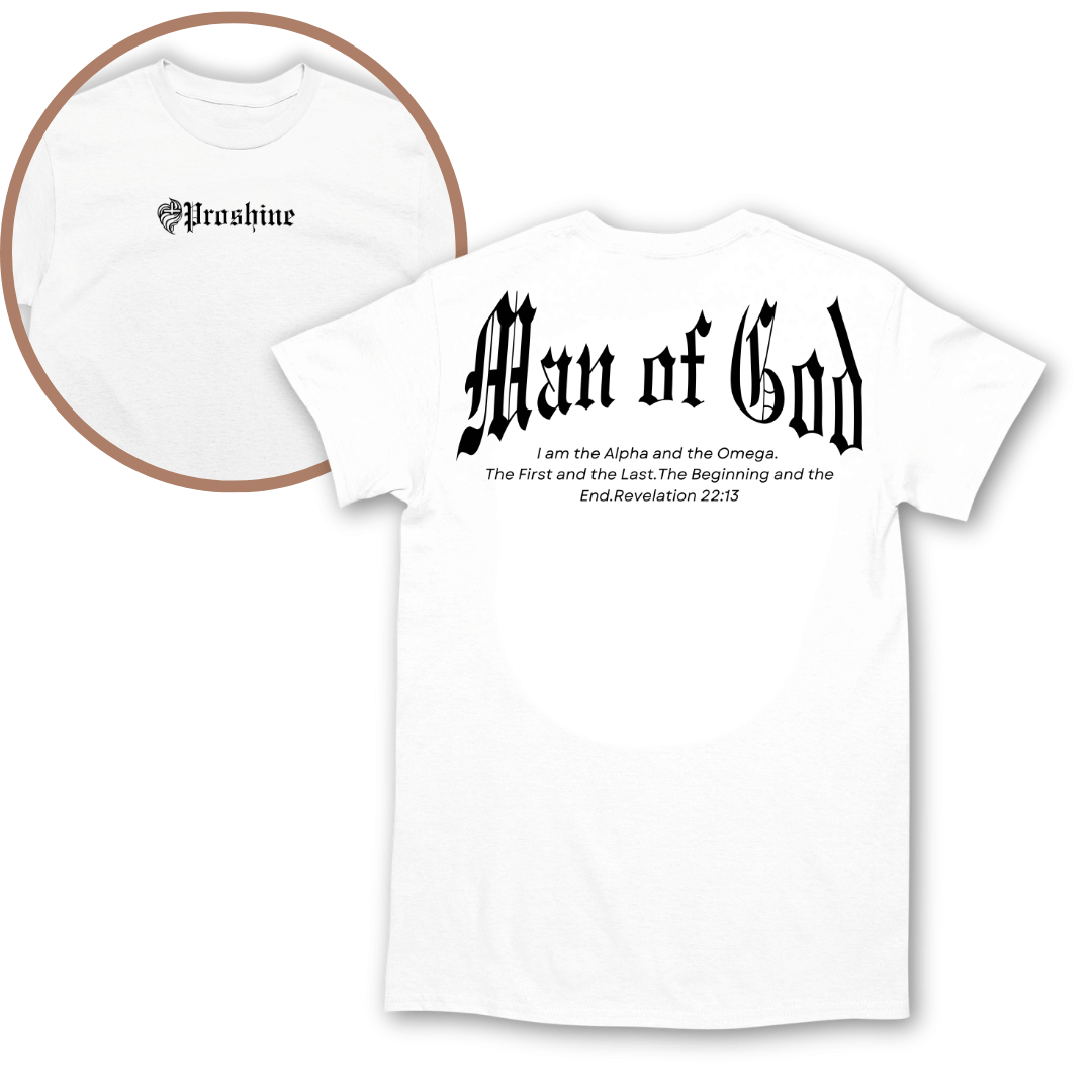Nome do produto: Camiseta Proshine Man Of God Frente Costas