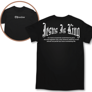 Camiseta Proshine Jesus Is King Frente Costas