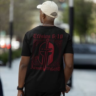 Nome do produtoCamiseta Proshine Efésios 6:10 Frente Costas