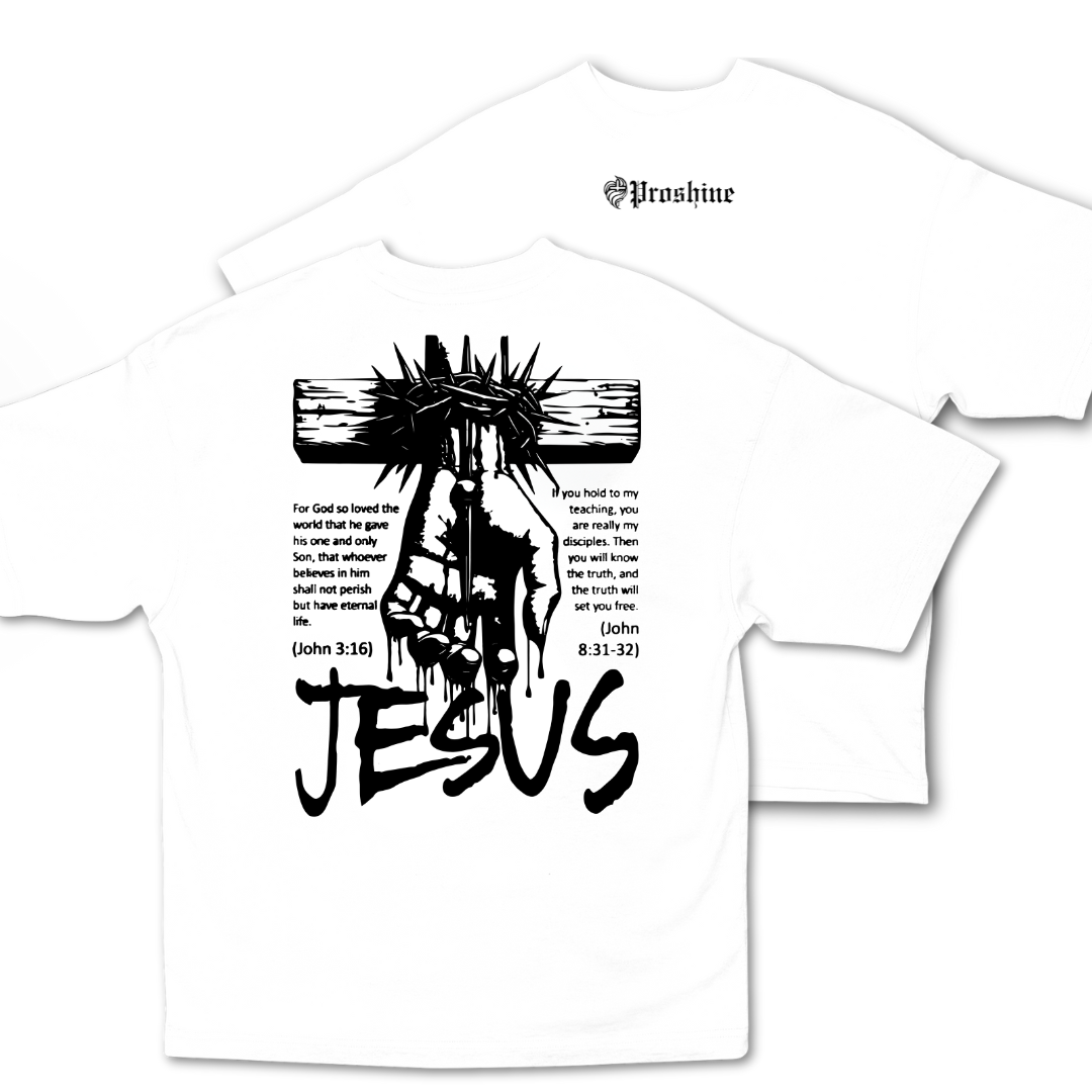 Nome do produto: Camiseta Oversized Jesus Frente Costas