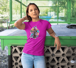 Nome do produto Fé Cruz e Borboletas